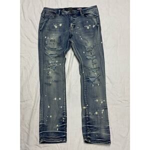 DAMATI UPSCALE Exclusive Fashion Distressed Men’s Denim Blue Jean Size W40 X31